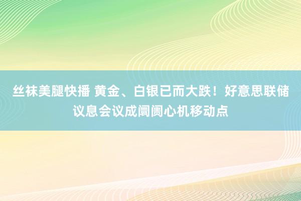 丝袜美腿快播 黄金、白银已而大跌！好意思联储议息会议成阛阓心机移动点