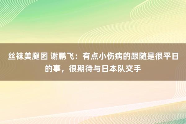 丝袜美腿图 谢鹏飞：有点小伤病的跟随是很平日的事，很期待与日本队交手