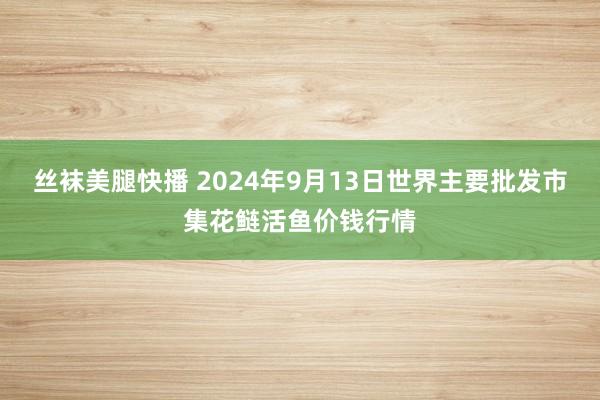 丝袜美腿快播 2024年9月13日世界主要批发市集花鲢活鱼价钱行情