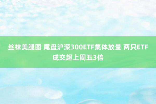 丝袜美腿图 尾盘沪深300ETF集体放量 两只ETF成交超上周五3倍