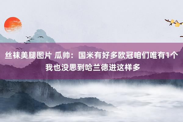 丝袜美腿图片 瓜帅：国米有好多欧冠咱们唯有1个 我也没思到哈兰德进这样多