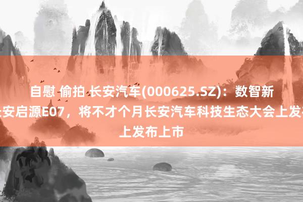 自慰 偷拍 长安汽车(000625.SZ)：数智新汽车长安启源E07，将不才个月长安汽车科技生态大会上发布上市