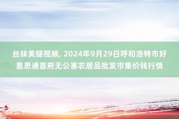 丝袜美腿视频, 2024年9月29日呼和浩特市好意思通首府无公害农居品批发市集价钱行情