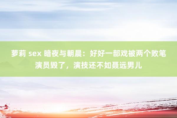 萝莉 sex 暗夜与朝晨：好好一部戏被两个败笔演员毁了，演技还不如聂远男儿