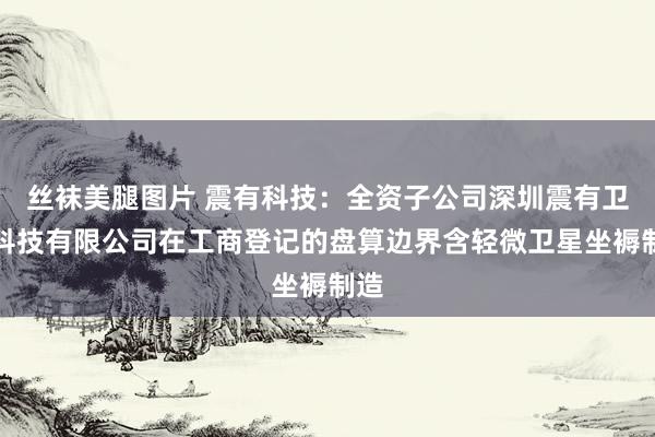 丝袜美腿图片 震有科技：全资子公司深圳震有卫通科技有限公司在工商登记的盘算边界含轻微卫星坐褥制造