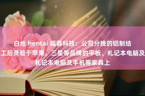 白丝 hentai 福蓉科技：公司分娩的铝制结构件材料经加工后灵验于苹果、三星等品牌的平板、札记本电脑及手机等家具上