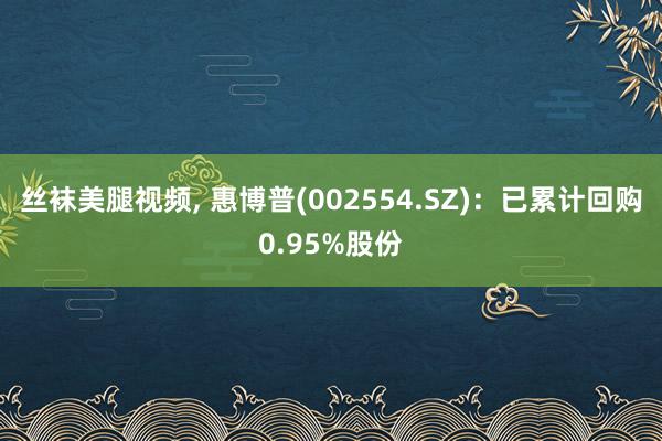 丝袜美腿视频, 惠博普(002554.SZ)：已累计回购0.95%股份