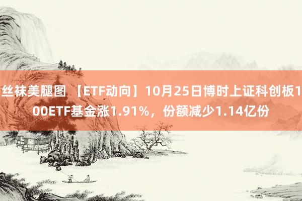 丝袜美腿图 【ETF动向】10月25日博时上证科创板100ETF基金涨1.91%，份额减少1.14亿份