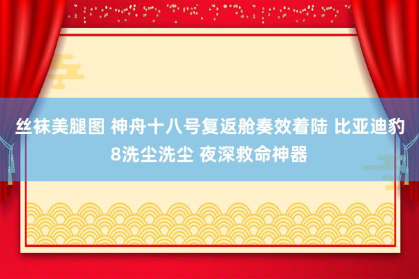 丝袜美腿图 神舟十八号复返舱奏效着陆 比亚迪豹8洗尘洗尘 夜深救命神器