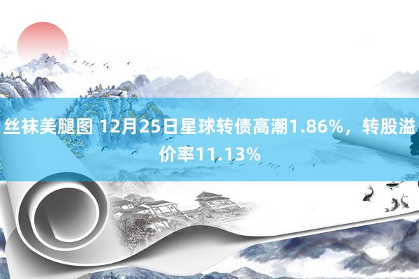 丝袜美腿图 12月25日星球转债高潮1.86%，转股溢价率11.13%