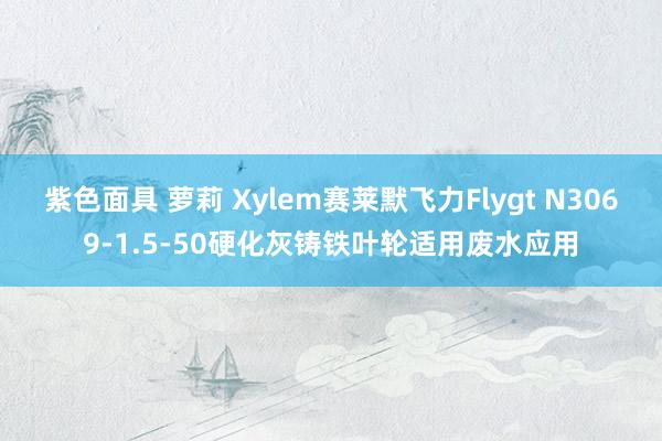 紫色面具 萝莉 Xylem赛莱默飞力Flygt N3069-1.5-50硬化灰铸铁叶轮适用废水应用